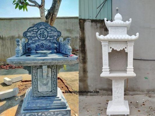 Cách báo giá mẫu bàn thờ ông thiên bằng đá ngoài trời đẹp mới nhất tại Damynghechinhphuc.com