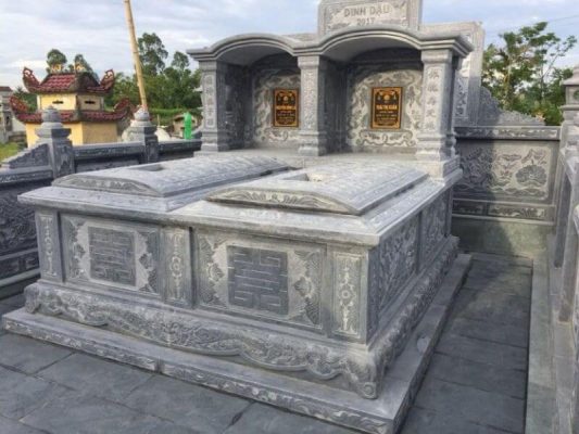 Mộ đá đôi đẹp thường làm từ loại đá nào?