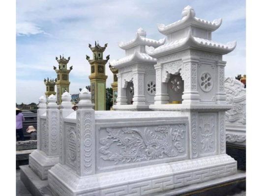 Top những mẫu mộ đá trắng đẹp, giá tốt nhất tại xưởng Đá Mỹ Nghệ Chính Phúc